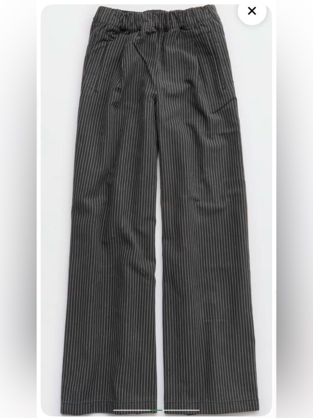 Aerie grey pinstripe wide legged cropped pant trouser pants women’s xs
